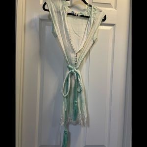 Letarte Cover-up linen sea foam green